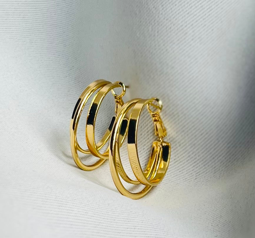 Triple Hoop Earrings