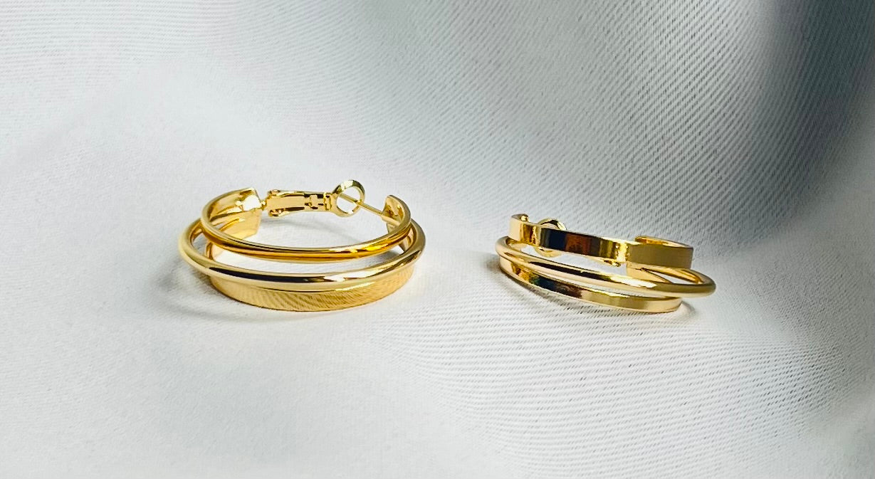 Triple Hoop Earrings