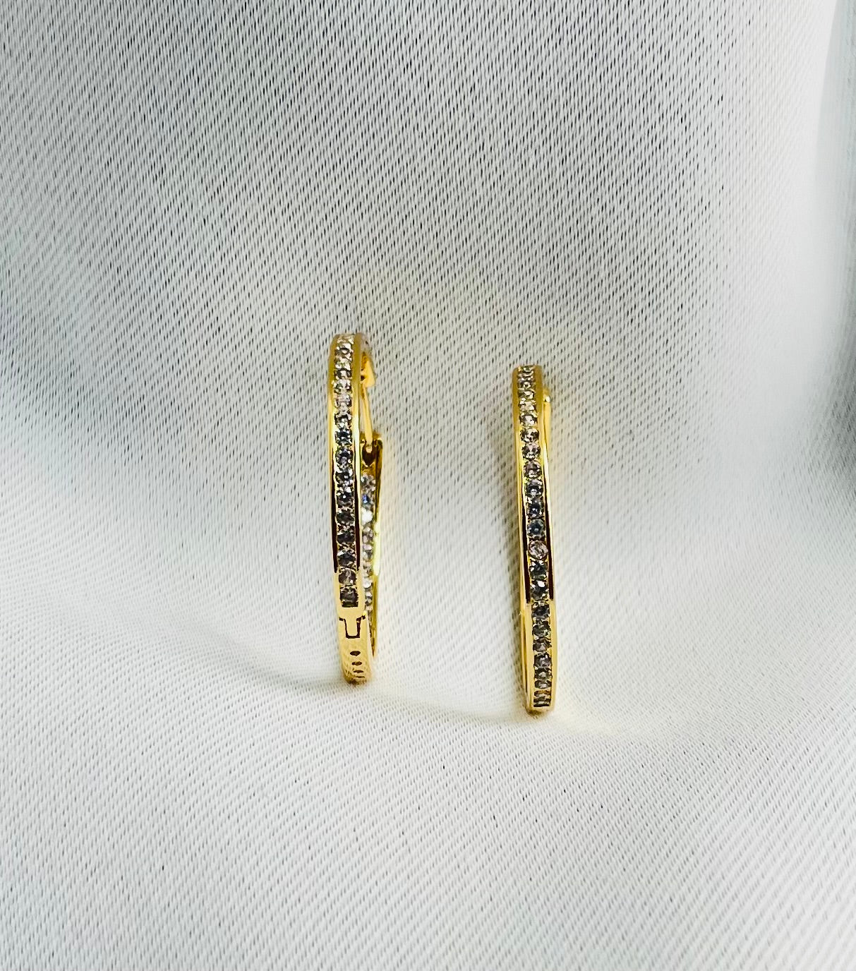 Cubic Zirconia Hoop Earrings