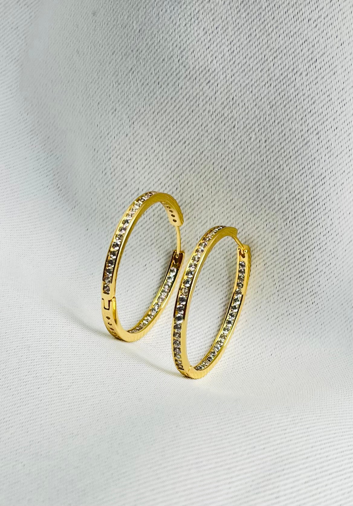 Cubic Zirconia Hoop Earrings