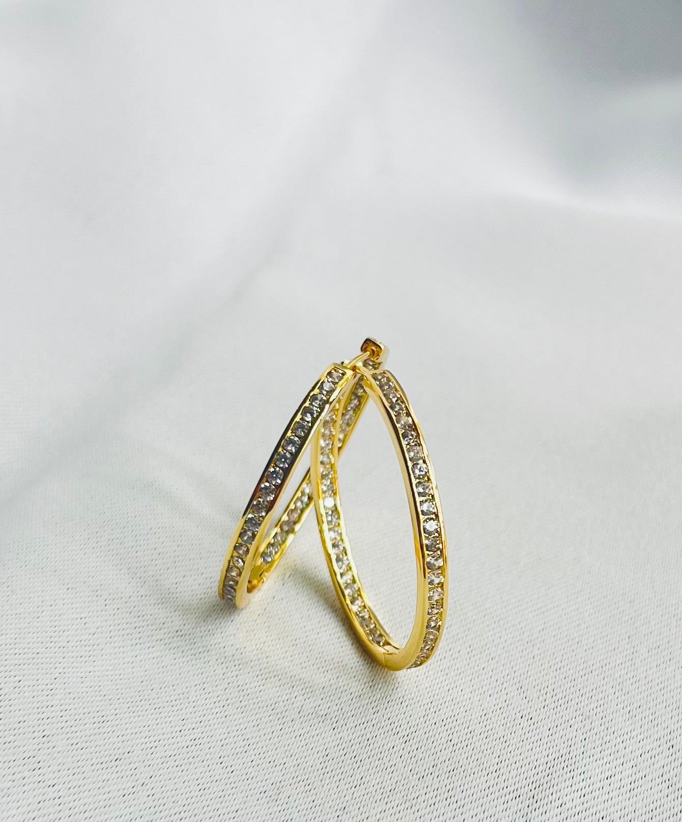 Cubic Zirconia Hoop Earrings