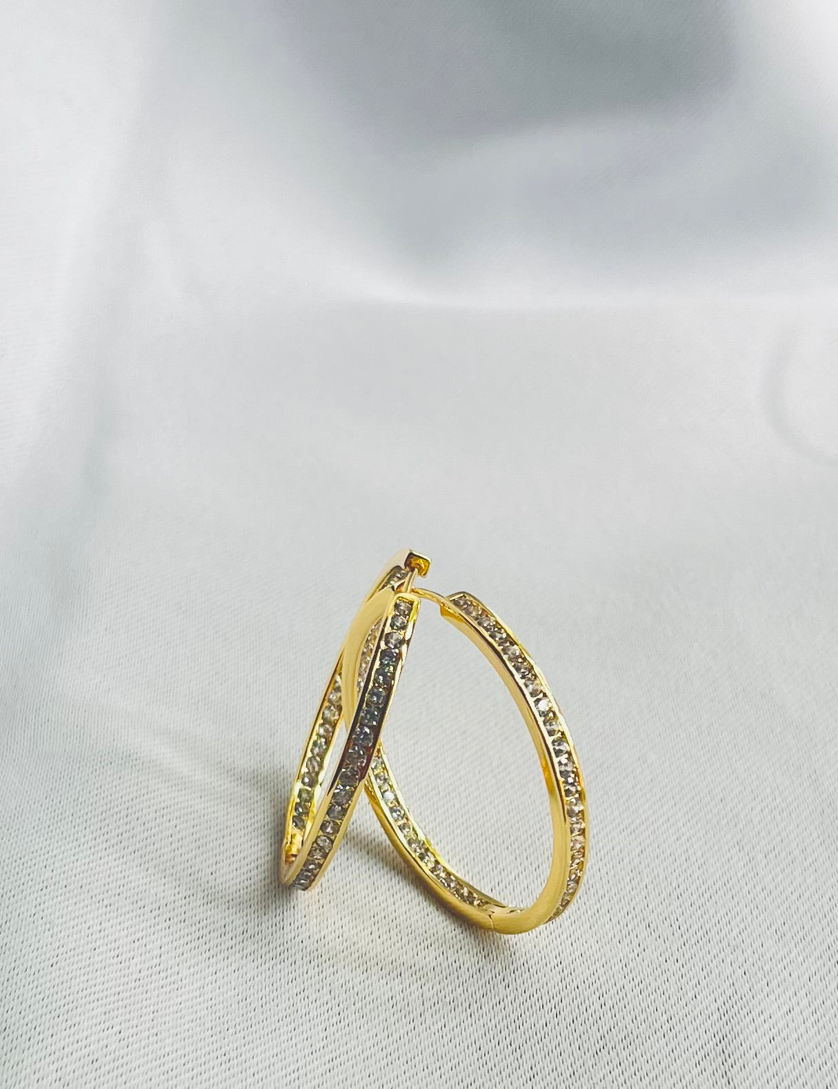 Cubic Zirconia Hoop Earrings