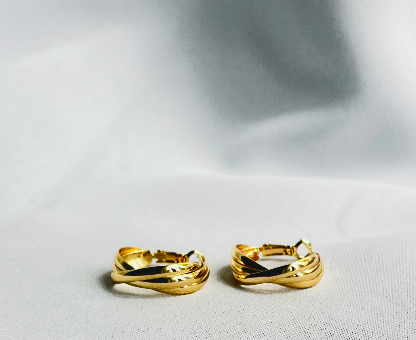 Triple Twist Hoop Earrings