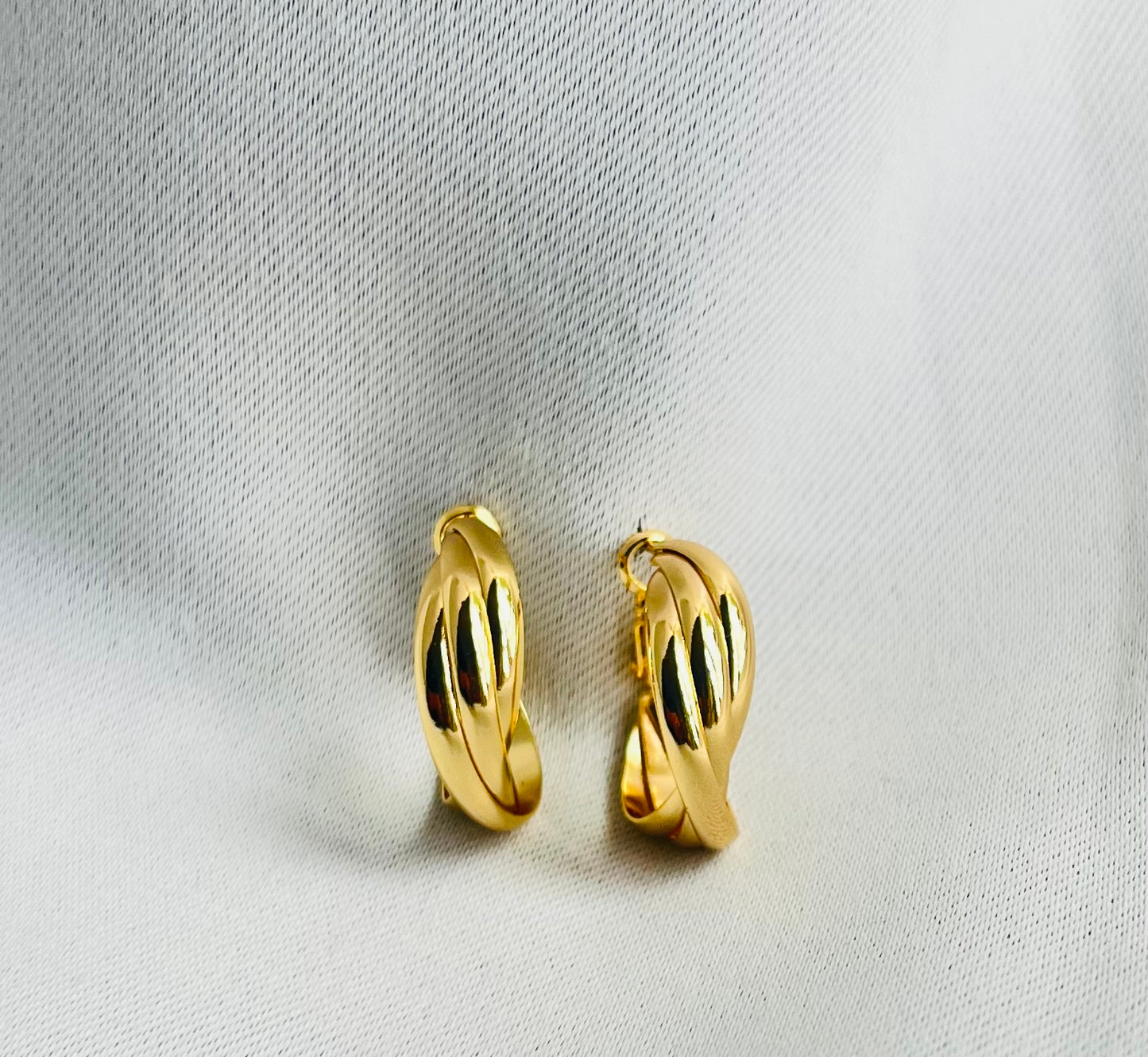 Triple Twist Hoop Earrings
