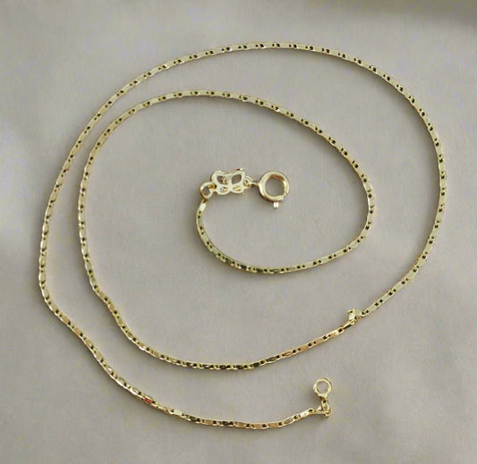 Flat Scroll Chain Necklace