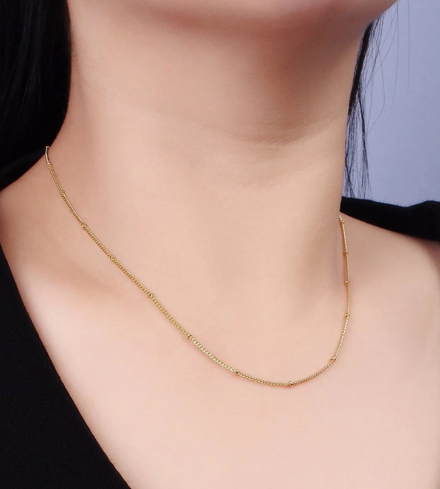 Satellite Chain Necklace (14k gold filled)