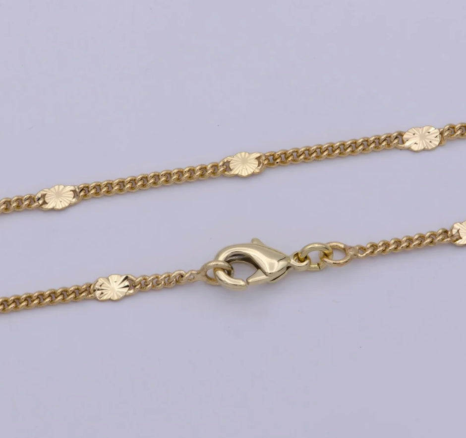 Oval Spotted Curb Necklace