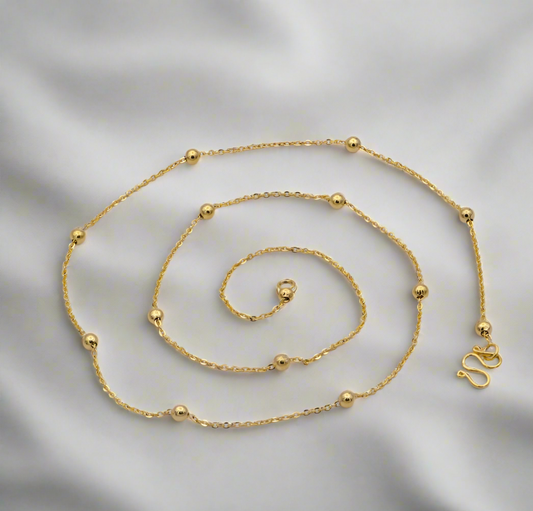 Satellite Chain Necklace (24 karat gold filled)